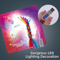 DIY Wire Drawing Filling Weaving Nail Wrapping Christmas Tree LED Lights