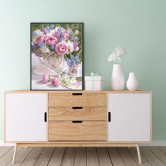 Floral Diamond Art Kit for Home Decor - Create Stunning Artwork