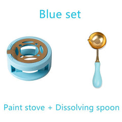 Wax Seal Stove & Spoon Set for Christmas Cards
