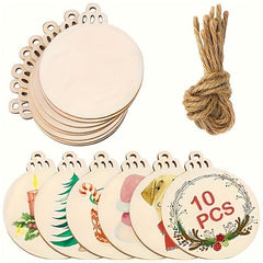20pcs Unfinished Wooden Circles Blank Wooden Boards DIY Ornaments