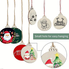 20pcs Unfinished Wooden Circles Blank Wooden Boards DIY Ornaments