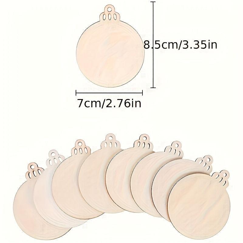 20pcs Unfinished Wooden Circles Blank Wooden Boards DIY Ornaments