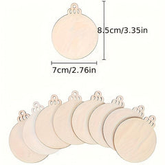 20pcs Unfinished Wooden Circles Blank Wooden Boards DIY Ornaments