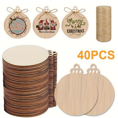 20pcs Unfinished Wooden Circles Blank Wooden Boards DIY Ornaments