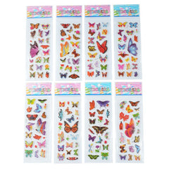 8 Sheets 3D Mermaid Unicorn Butterfly Stickers