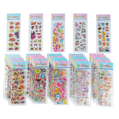 8 Sheets 3D Mermaid Unicorn Butterfly Stickers