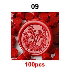 100pcs Octagonal Fire Paint Wax Particles Seal