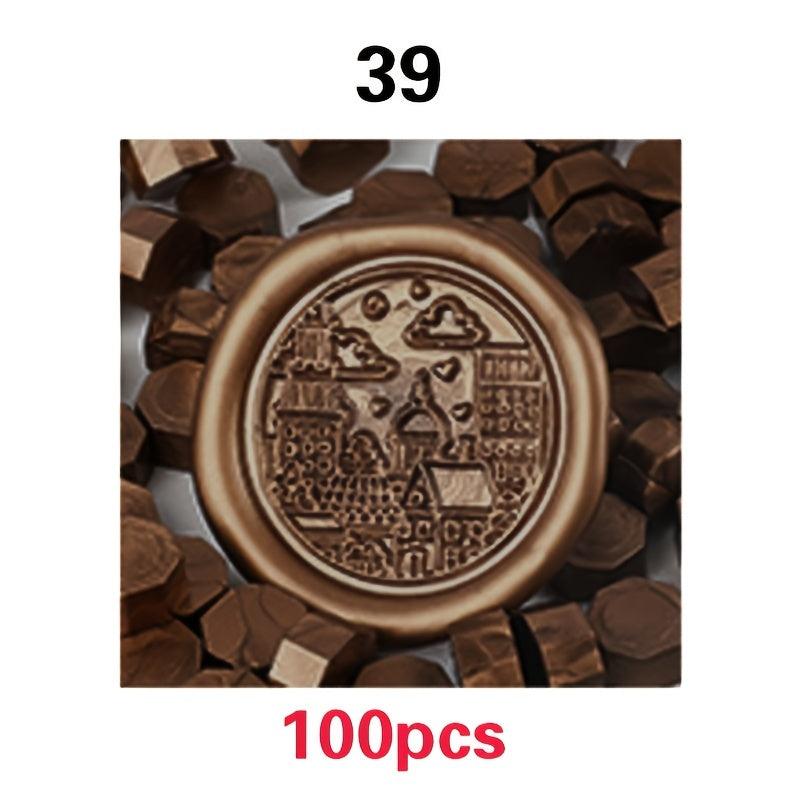 100pcs Octagonal Fire Paint Wax Particles Seal