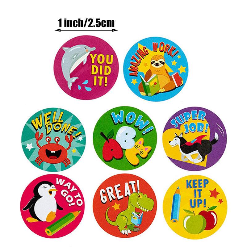 500pcs Kids Cartoon Stickers - Animal Expressions Educational DIY Reward
