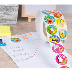 500pcs Kids Cartoon Stickers - Animal Expressions Educational DIY Reward