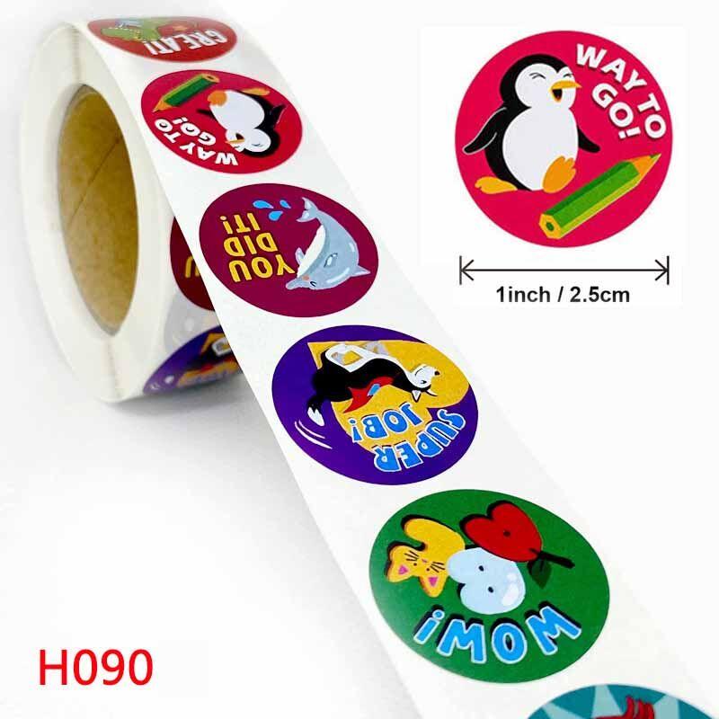 500pcs Kids Cartoon Stickers - Animal Expressions Educational DIY Reward