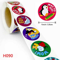 500pcs Kids Cartoon Stickers - Animal Expressions Educational DIY Reward