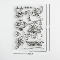 Christmas Series Cartoon Stamp for Card Making Decoration