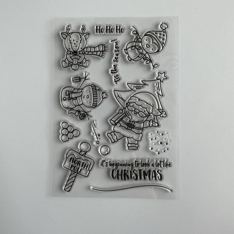 Christmas Series Cartoon Stamp for Card Making Decoration