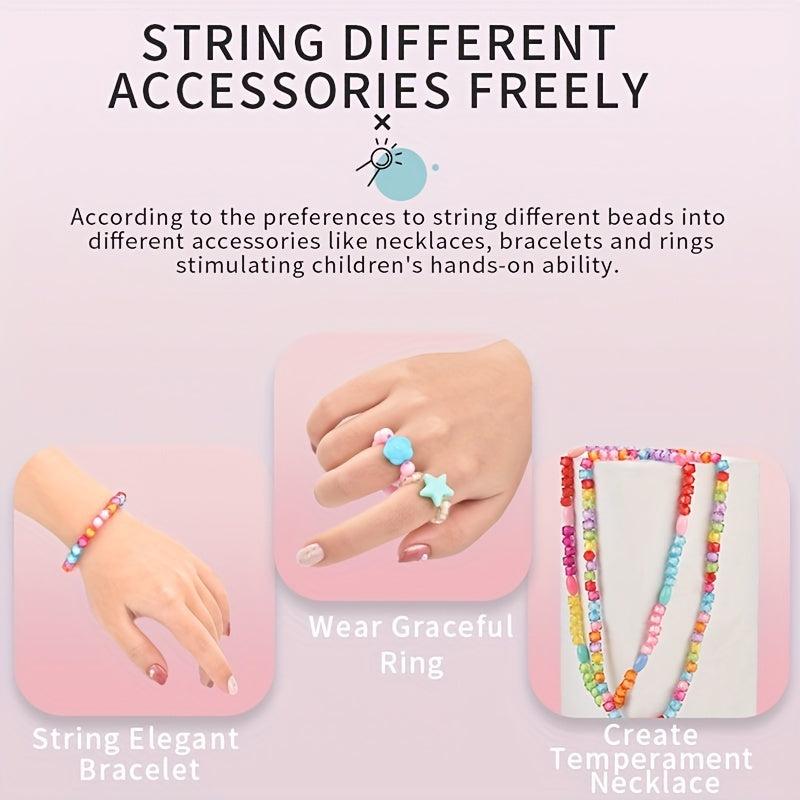 150pcs Charm Bracelet Making Kit Beads Chains DIY Craft For Girls