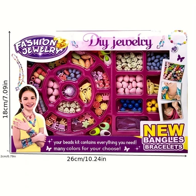 150pcs Charm Bracelet Making Kit Beads Chains DIY Craft For Girls