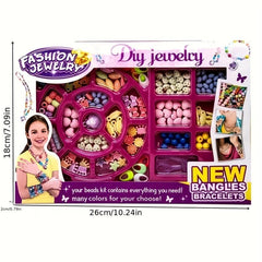 150pcs Charm Bracelet Making Kit Beads Chains DIY Craft For Girls