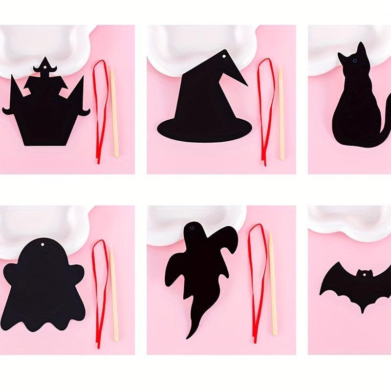 12 Styles Halloween DIY Scraping Painting Paper Art Creative Unique Accessories