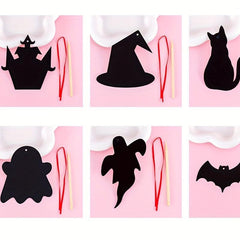 12 Styles Halloween DIY Scraping Painting Paper Art Creative Unique Accessories