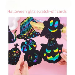 12 Styles Halloween DIY Scraping Painting Paper Art Creative Unique Accessories