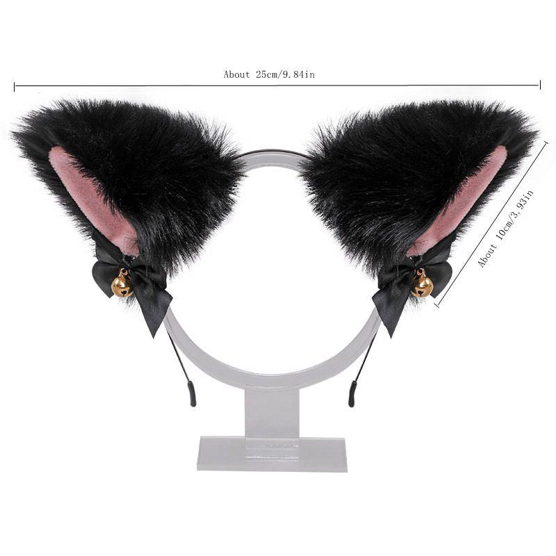 Halloween Cosplay Cat Ears Bell Bow Headband Lolita Headdress Fox Ears