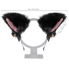 Halloween Cosplay Cat Ears Bell Bow Headband Lolita Headdress Fox Ears