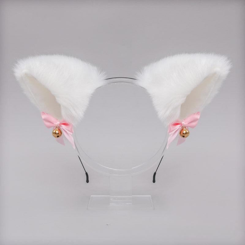 Halloween Cosplay Cat Ears Bell Bow Headband Lolita Headdress Fox Ears