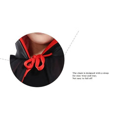 Double Layer Red Halloween Cloak Adult Makeup Props