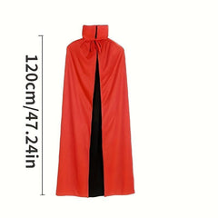 Double Layer Red Halloween Cloak Adult Makeup Props