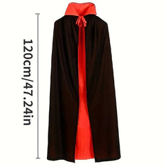 Double Layer Red Halloween Cloak Adult Makeup Props