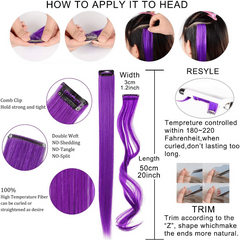 Smooth Long Straight Wig Hair Extension for Men Women Daily Party Decor