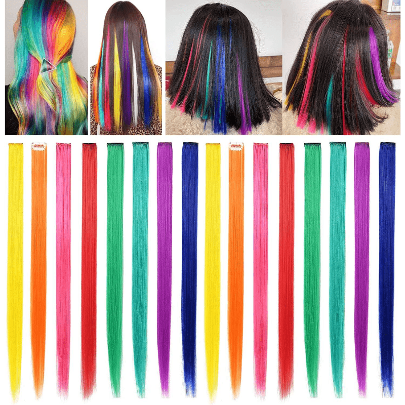 Smooth Long Straight Wig Hair Extension for Men Women Daily Party Decor