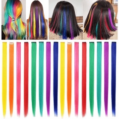 Smooth Long Straight Wig Hair Extension for Men Women Daily Party Decor