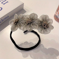Flower Hair Accessory Fluffy Hair Ring Tie