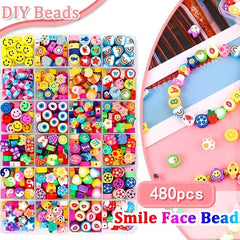 480pcs Polymer Clay Beads 24 Styles for Jewelry Making