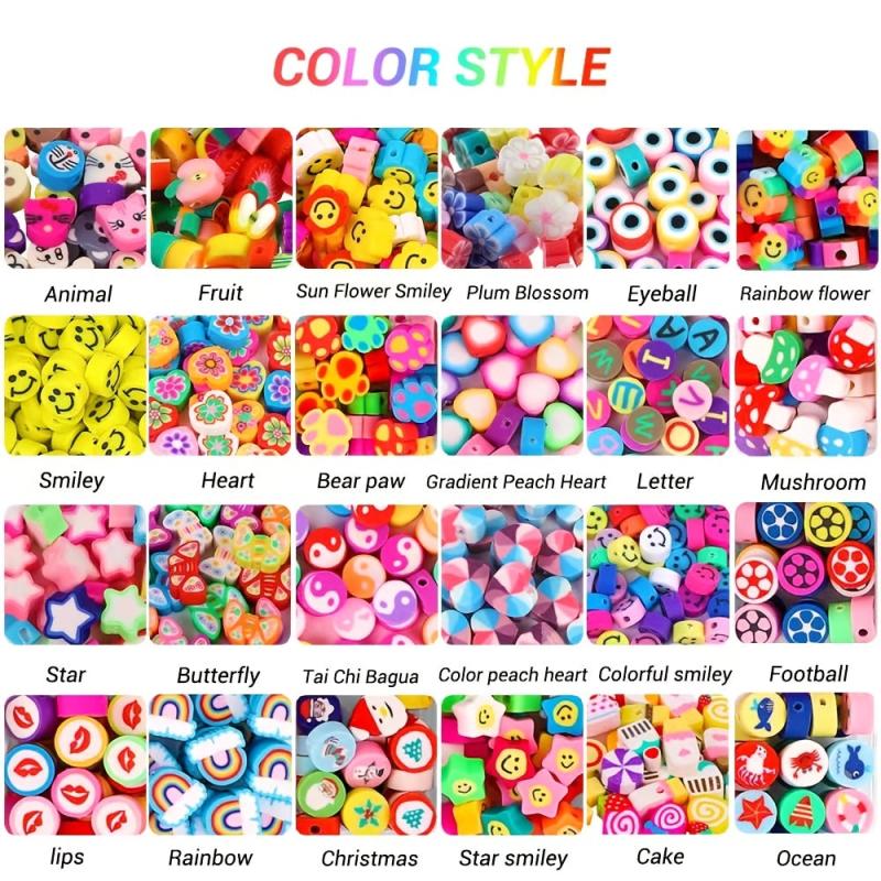 480pcs Polymer Clay Beads 24 Styles for Jewelry Making