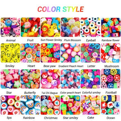 480pcs Polymer Clay Beads 24 Styles for Jewelry Making