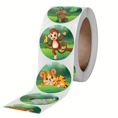 500pcs Animal Cartoon Stickers Holiday Decorations Roll