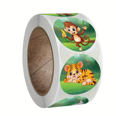 500pcs Animal Cartoon Stickers Holiday Decorations Roll