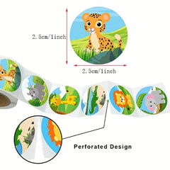 500pcs Animal Cartoon Stickers Holiday Decorations Roll