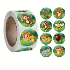 500pcs Animal Cartoon Stickers Holiday Decorations Roll