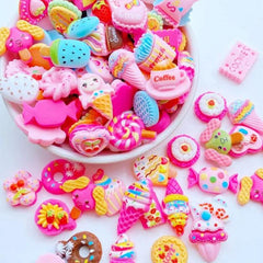 10pcs Mini Candy Cake Ice Cream Resin Cabochons DIY Craft Decoration
