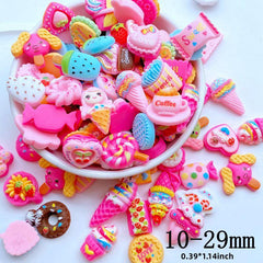 10pcs Mini Candy Cake Ice Cream Resin Cabochons DIY Craft Decoration