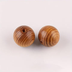 100pcs Pine Wood Loose Beads 6-14mm Round Wood Beads for DIY Jewelry