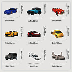 50pcs Racing Car Stickers for Off Road Vehicle Sports Car Decorations
