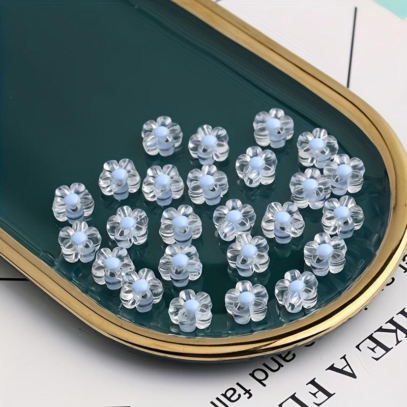 12mm Flower Beads Transparent Acrylic Medium Loose DIY Jewelry Bracelet