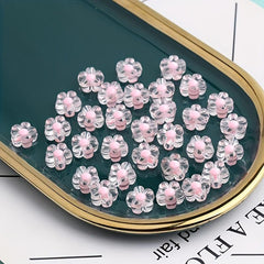 12mm Flower Beads Transparent Acrylic Medium Loose DIY Jewelry Bracelet