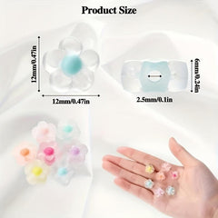 12mm Flower Beads Transparent Acrylic Medium Loose DIY Jewelry Bracelet