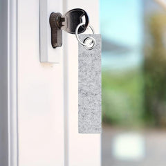Felt Keychain 20pcs Keychain With Stainless Steel Ring DIY Felt Keychain