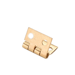 10pcs Mini Hinges Brass Plated for Jewelry Box Dollhouse Furniture